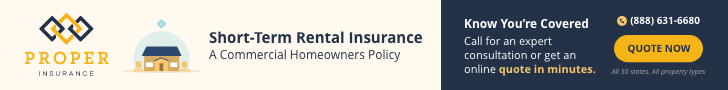 Short-term rental insurance. Call Proper Insurance for a consultation or get a quote online in minutes.